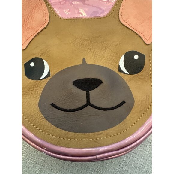 Olivia Miller Girl Round Pink French Bulldog Body Purse Handbag 7” VGUC CHARITY - Picture 6 of 6